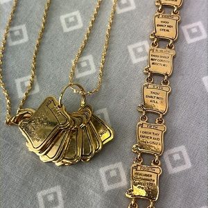Ten Commandments Religious Jewelry Set